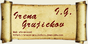 Irena Grujičkov vizit kartica